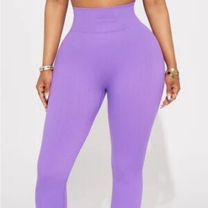 Fashion Nova Vibrant Purple Ribbed Seamless Set